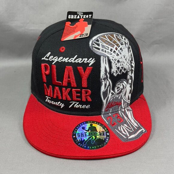 Michael Jordan 23 Fly Snapback Hat Cap Chicago Bulls Red Legend Streetwear Mens - Picture 2 of 14